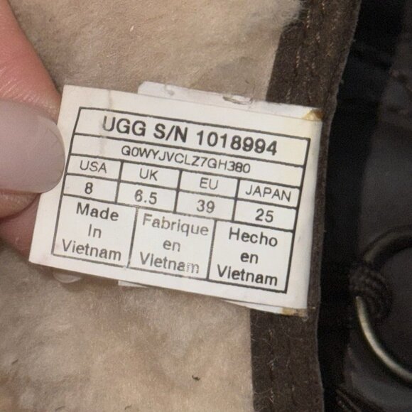 UGG Atlason Waterproof BOOTS Chestnut‎ Women's US 8 S/N 1018994 - Picture 14 of 16